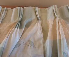 Bed throw and Matching curtains