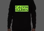 Calvin Harris sweatshirt glow in the dark logo Calvin Harris dj sweatshirt