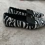 New Next Black & White Womens Zebra Flat Loafer Pointed Shoes Size 5 Image 4