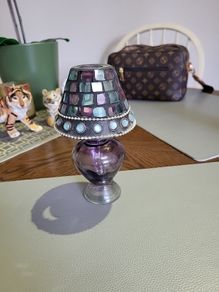Tealight mosaic glass