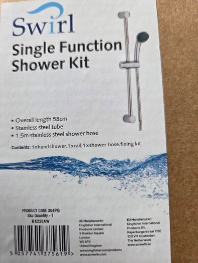 Swirl shower kit chrome
