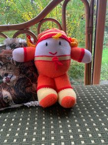 Vintage knitted doll
