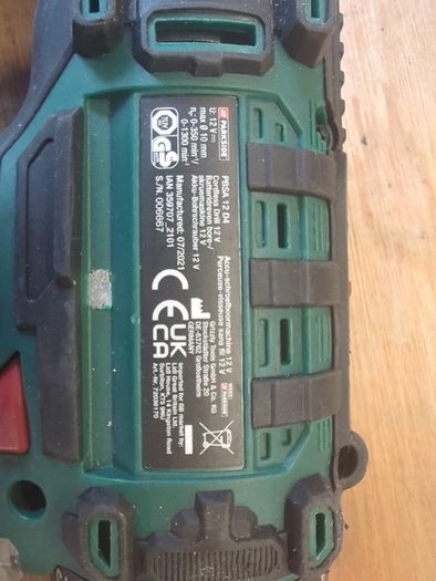 Cordless Drill with 2ah battery, charger and bit set