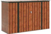 Garden Storage Box Brown 214 x 82 x 132 cm Steel