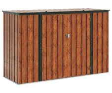 Garden Storage Box Brown 214 x 82 x 132 cm Steel