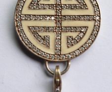 THOMAS SABO 925 Serling Silver Lucky Great Blessing Symbol  Pendant with Stone Detail