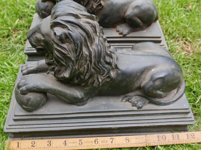 Antique  Pair of Bakelite Sculpture Lions
