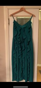H&M Green Ruffle Dress