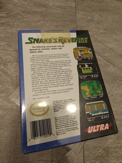 Sealed Snakes Revenge NES Mint Condition