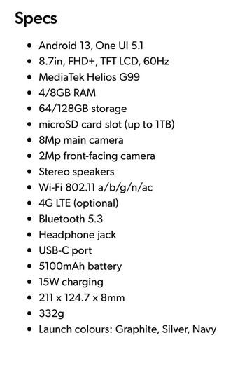 Samsung galaxy tab A9