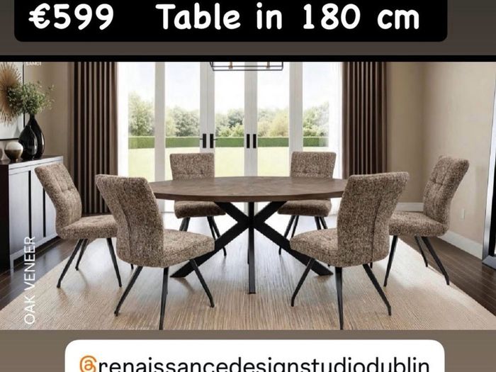 Dining  tables and chairs at the Outlet Store in Kimmage
