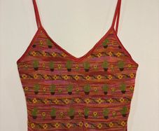 Zara Knit Jacquard Cactus Sunflower Tank Top Size S