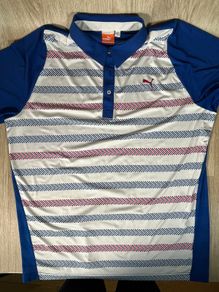 Puma Sport Lifestyle Stripe Polo Size Large Golf