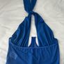 Royal Blue Halter Neck Crop Top Image 5