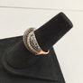 Vintage 18ct Rose Gold Diamond Bombe Ring Image 10