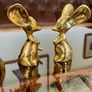 Two Vintage Stylised Big Eared Brass Mouse Figurines Brass Mice Ornaments 1970s Image 5