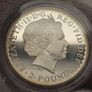 United Kingdom 2008 Silver Proof 1oz Britannia 2 Pounds One Ounce Fine Silver in Original Holder with COA Image 3