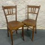 A pair of tall Thonet bentwood chairs. Image 3