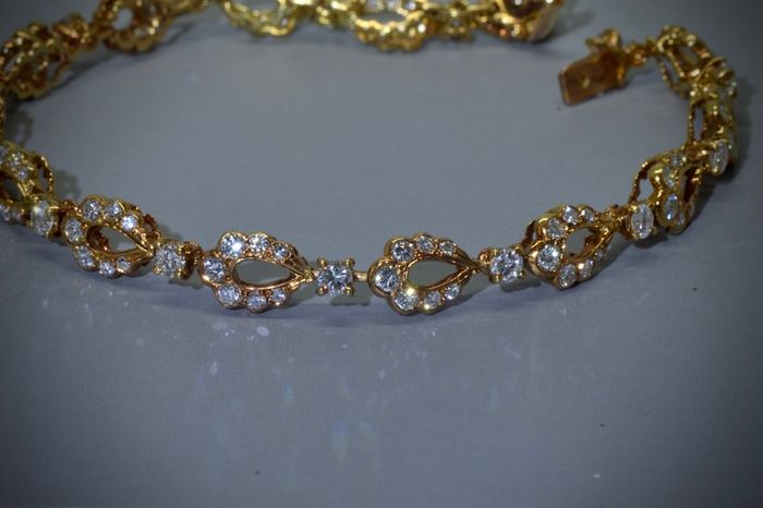 Vintage 2.4ct Diamond Bracelet - 18ct Rose Gold