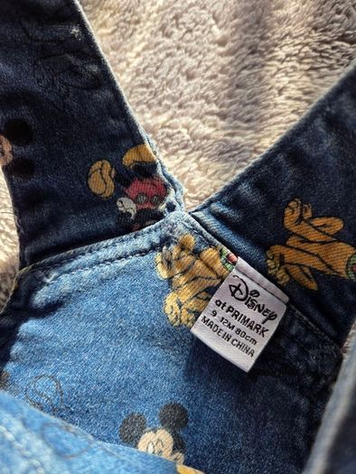 9-12m, Mickey Mouse Dungarees