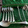 Antique Sterling Silver Spoon & Sugar Thongs set Image 2