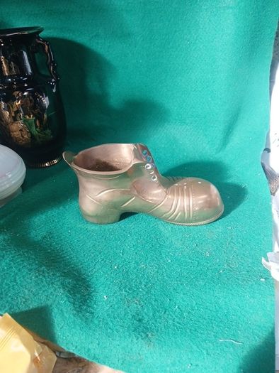 vintage brass boot