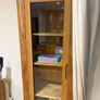 Solid Oak Display Cabinet with Glass Door Image 2