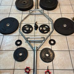 Olympic Hex Bar, Olympic + Incremental Weight Plates!!!