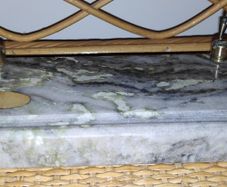 Vintage Green Marble Double Pen Stand