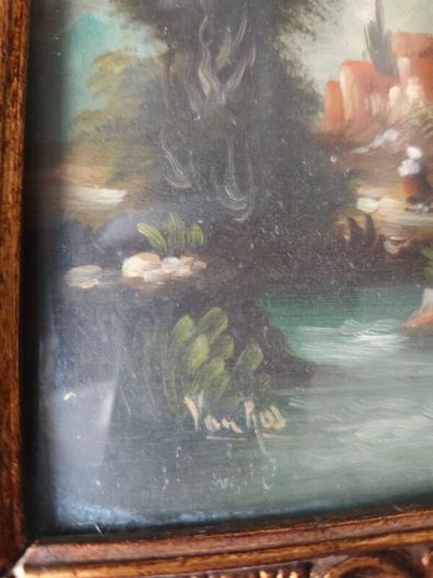 Two oil landscapes signed Van Ros