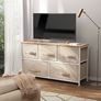 Chest of Drawers, Fabric Storage Drawers easy to Install, Dresser with Wood Top and Large Storage Space (MULTIPLE COLOURS) Image 5