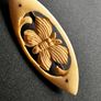 Vintage Hand Carved Floral Brooch Image 2