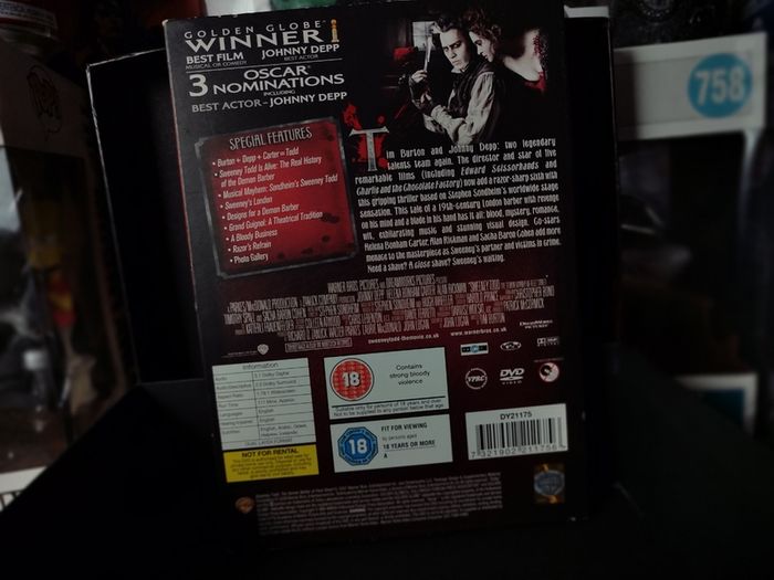 Sweeney Todd: The Demon Barber of Fleet ! 2 Disc Special Edition ! DVD with Slipcase ! 2008 !