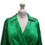River Island Brand new with tags satin jacquard green long sleeve blouse Image 3