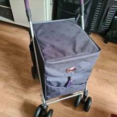 Genuine Sholley Trolley 6 Wheels Foldable Walking Aid Shopping Trolley With Shiny Badge