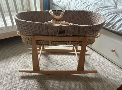 Little Green Sheep Moses Basket & Rocking Stand