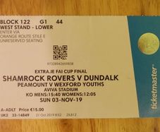 Dundalk v Shamrock Rovers FAI Cup Final 2019 match ticket football Ireland