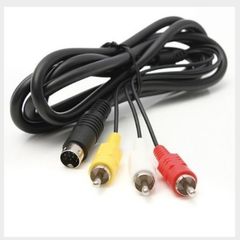 Sega Megadrive Genesis MKII AV out TV cable Mini Din to RCA Composite SEGA CD