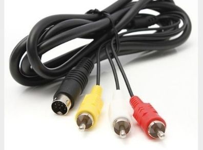 Sega Megadrive Genesis MKII AV out TV cable Mini Din to RCA Composite SEGA CD