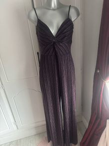 New look wide leg glitter jumpsuit size UK16 EU44 Postage included