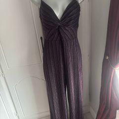 New look wide leg glitter jumpsuit size UK16 EU44 Postage included