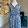 Ladies Cornflower Blue Paisley Printed Lace insert Midi Dress from Jessica Graaf Image 5