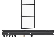Sliding Door with Hardware Set ESG Glass&amp;Aluminium 76x205 cm
