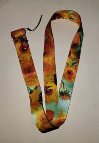 Sunflower Lanyard from Amsterdam Van Gogh museum Sunflowers  ID Holder Key Clip
