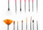 15pcs Professional Nail Art Brushes Set - PINK