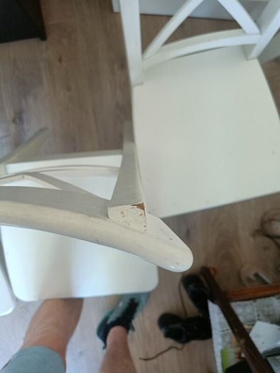 4 white ikea kitchen chairs