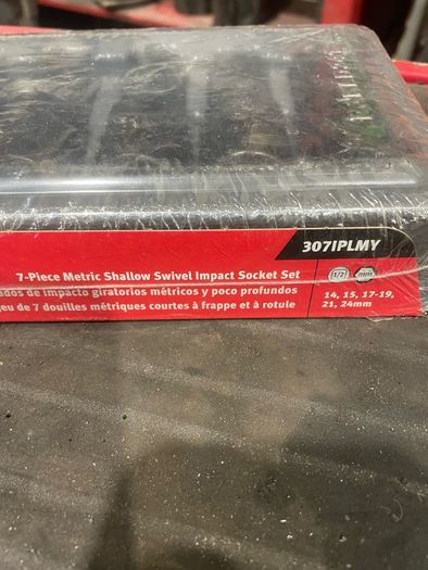Snap-On 307IPLMY 7 Piece Metric Swivel Impact Socket Set