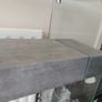 Glass Console Table with concrete Slab Shelf, 100cm Length, 35cm wide and 80cm Tall, in excellent condition Image 7