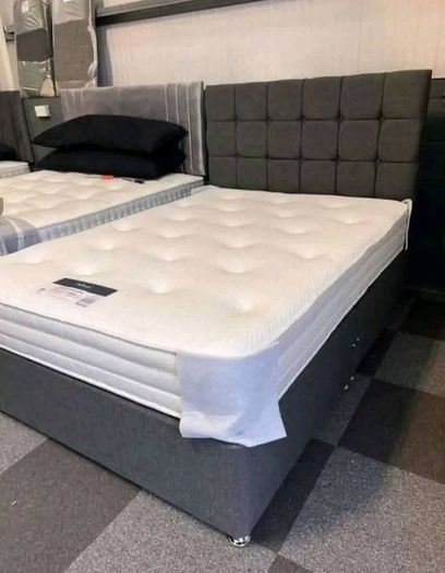 Double Bed And Mattress With Headboard