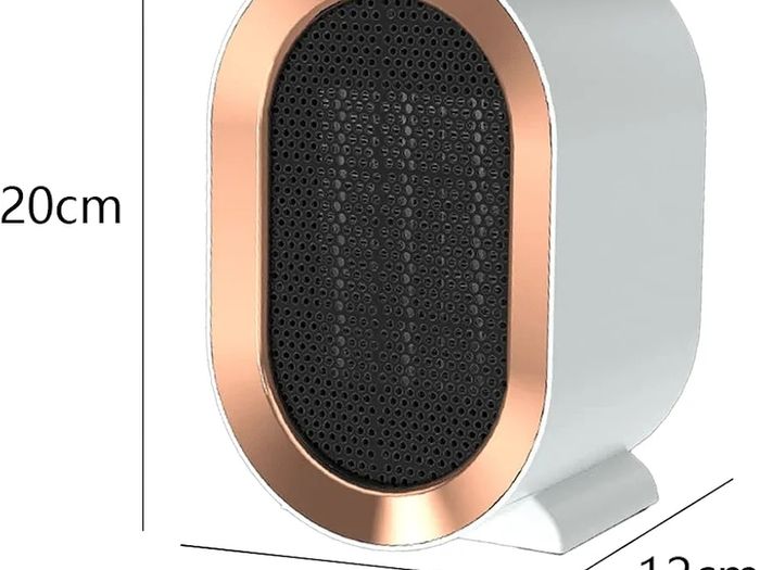 1200W Ceramic Plug in Fan Heater, Portable Electric Heaters with 2 Heat Modes, Anti-Dumping, Anti-Overheating, Safe and Environmentally Friendly,for Bedroom,Living Room,Office (White)